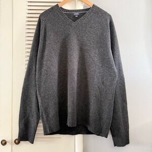 J. Crew Charcoal V-Neck Sweater for Men
